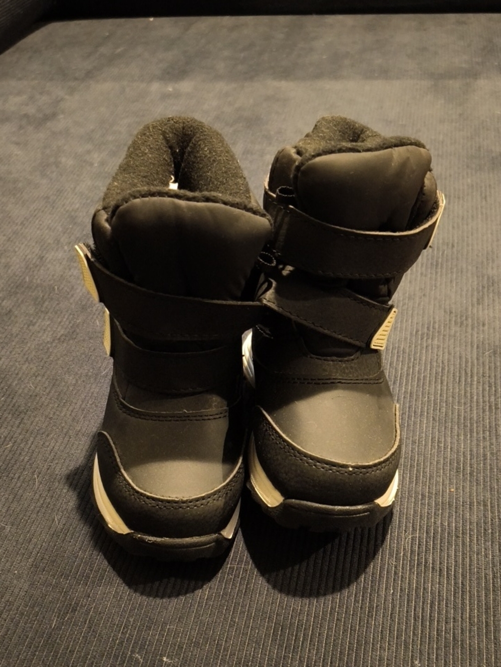 wonder nation Black Kids Rain & Snow Boots with Hook-and-Loop Straps